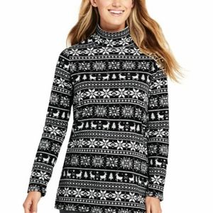 Lands End Fleece Turtleneck Tunic Sz S